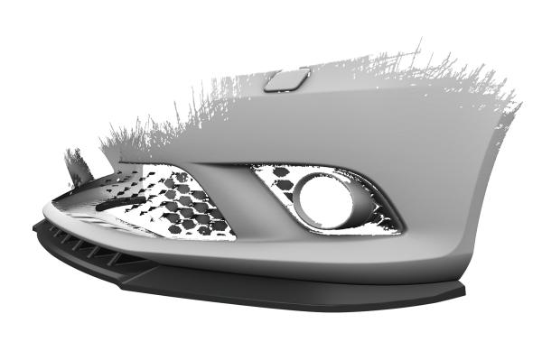 CSR Frontspoiler | Cup-Spoilerlippe mit ABE für Skoda Fabia 2 RS (Typ 5J) CSL493-C Carbon Look Hochglanz (keine Lackierung erforderlich)