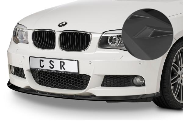 CSR Frontspoiler | Cup-Spoilerlippe mit ABE für BMW 1er E82 / E88 M-Paket CSL494-L schwarz matt (Lackierung erforderlich)