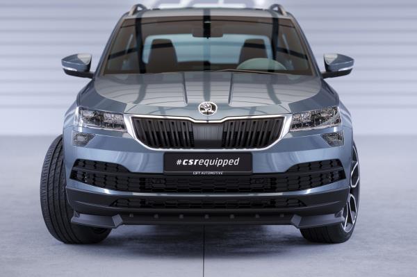 CSR Frontspoiler | Cup-Spoilerlippe mit ABE für Skoda Karoq CSL495-M Carbon Look matt strukturiert (keine Lackierung erforderlich)