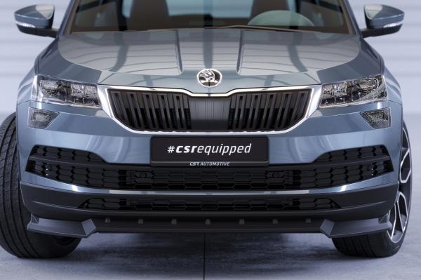 CSR Frontspoiler | Cup-Spoilerlippe mit ABE für Skoda Karoq CSL495-M Carbon Look matt strukturiert (keine Lackierung erforderlich)