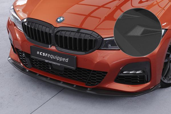 CSR Frontspoiler | Cup-Spoilerlippe mit ABE für BMW 3er (G20 / G21) CSL496-S schwarz matt strukturiert (keine Lackierung erforderlich)
