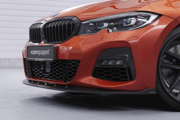 CSR Frontspoiler | Cup-Spoilerlippe mit ABE für BMW 3er (G20 / G21) CSL496-L schwarz matt (Lackierung erforderlich)
