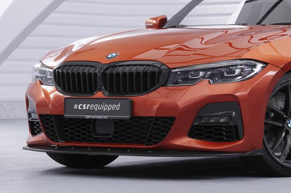 CSR Frontspoiler | Cup-Spoilerlippe mit ABE für BMW 3er (G20 / G21) CSL496-L schwarz matt (Lackierung erforderlich)