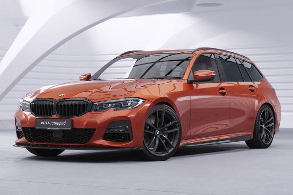 CSR Frontspoiler | Cup-Spoilerlippe mit ABE für BMW 3er (G20 / G21) CSL496-L schwarz matt (Lackierung erforderlich)