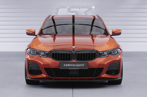 CSR Frontspoiler | Cup-Spoilerlippe mit ABE für BMW 3er (G20 / G21) CSL496-L schwarz matt (Lackierung erforderlich)