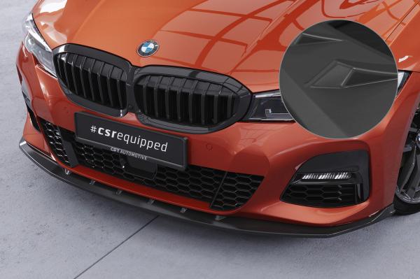 CSR Frontspoiler | Cup-Spoilerlippe mit ABE für BMW 3er (G20 / G21) CSL496-L schwarz matt (Lackierung erforderlich)