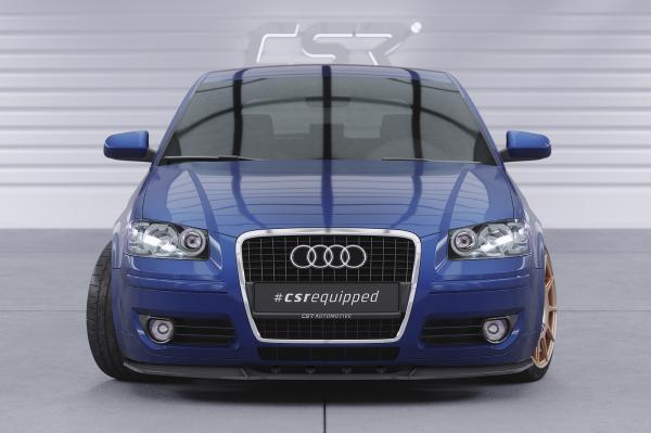 CSR Frontspoiler | Cup-Spoilerlippe mit ABE für Audi A3 (8P/8PA) CSL497-L schwarz matt (Lackierung erforderlich)