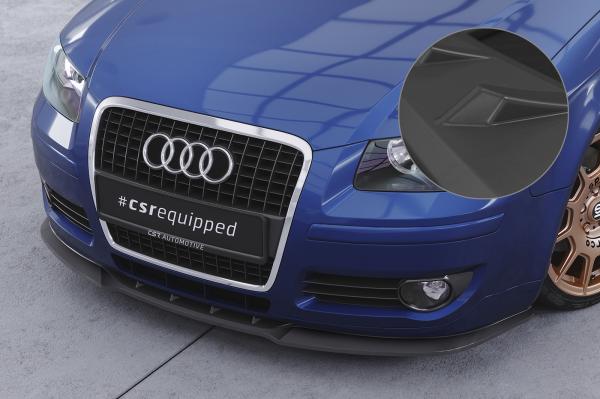 CSR Frontspoiler | Cup-Spoilerlippe mit ABE für Audi A3 (8P/8PA) CSL497-L schwarz matt (Lackierung erforderlich)