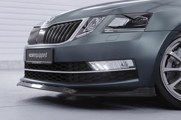 CSR Frontspoiler | Cup-Spoilerlippe mit ABE für Skoda Octavia 3 (Typ 5E) CSL499-M Carbon Look matt strukturiert (keine Lackierung erforderlich)