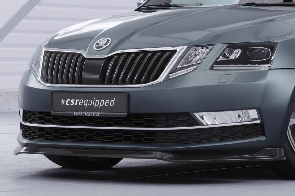 CSR Frontspoiler | Cup-Spoilerlippe mit ABE für Skoda Octavia 3 (Typ 5E) CSL499-M Carbon Look matt strukturiert (keine Lackierung erforderlich)