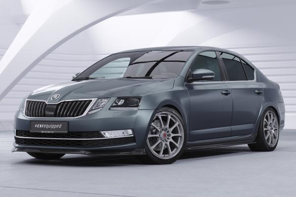 CSR Frontspoiler | Cup-Spoilerlippe mit ABE für Skoda Octavia 3 (Typ 5E) CSL499-M Carbon Look matt strukturiert (keine Lackierung erforderlich)
