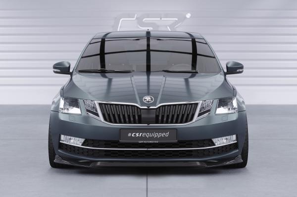 CSR Frontspoiler | Cup-Spoilerlippe mit ABE für Skoda Octavia 3 (Typ 5E) CSL499-M Carbon Look matt strukturiert (keine Lackierung erforderlich)