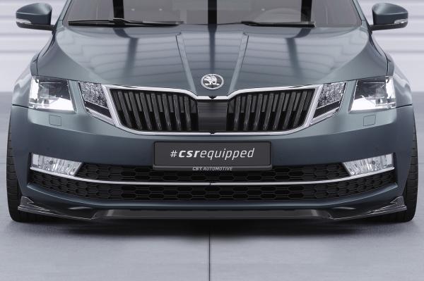 CSR Frontspoiler | Cup-Spoilerlippe mit ABE für Skoda Octavia 3 (Typ 5E) CSL499-M Carbon Look matt strukturiert (keine Lackierung erforderlich)