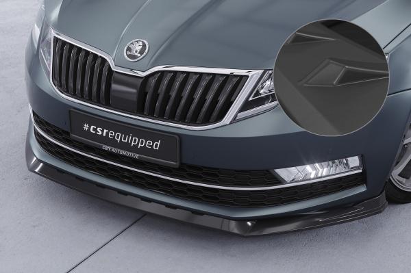 CSR Frontspoiler | Cup-Spoilerlippe mit ABE für Skoda Octavia 3 (Typ 5E) CSL499-L schwarz matt (Lackierung erforderlich)