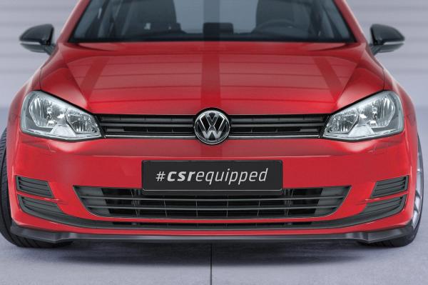 CSR Frontspoiler | Cup-Spoilerlippe mit ABE für VW Golf 7 CSL500-L Lackierung erforderlich (schwarz matt)