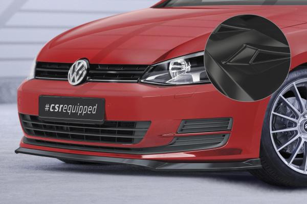 CSR Frontspoiler | Cup-Spoilerlippe mit ABE für VW Golf 7 CSL500-G Glossy schwarz glänzend (keine Lackierung erforderlich)