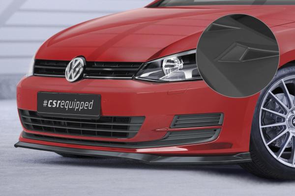CSR Frontspoiler | Cup-Spoilerlippe mit ABE für VW Golf 7 CSL500-L Lackierung erforderlich (schwarz matt)
