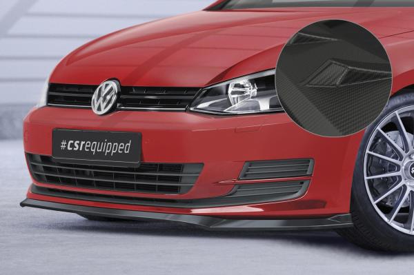 CSR Frontspoiler | Cup-Spoilerlippe mit ABE für VW Golf 7 CSL500-M Carbon Look matt strukturiert (keine Lackierung erforderlich)