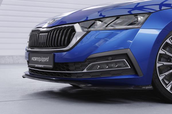 CSR Frontspoiler | Cup-Spoilerlippe mit ABE für Skoda Octavia 4 CSL501-L schwarz matt (Lackierung erforderlich)