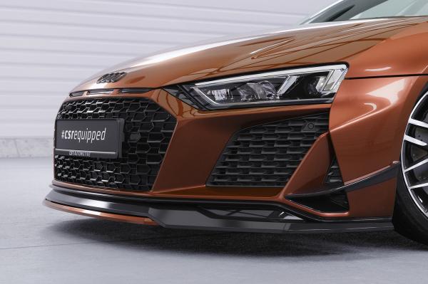 CSR Frontspoiler | Cup-Spoilerlippe mit ABE für Audi R8 (Typ 4S) CSL502-L schwarz matt (Lackierung erforderlich)