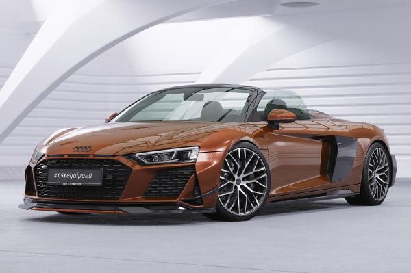 CSR Frontspoiler | Cup-Spoilerlippe mit ABE für Audi R8 (Typ 4S) CSL502-L schwarz matt (Lackierung erforderlich)