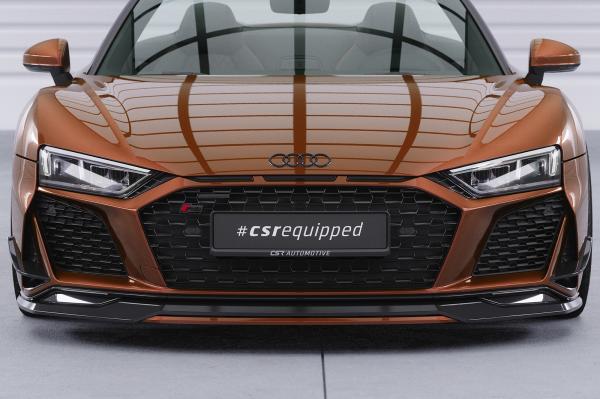 CSR Frontspoiler | Cup-Spoilerlippe mit ABE für Audi R8 (Typ 4S) CSL502-L schwarz matt (Lackierung erforderlich)