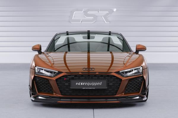 CSR Frontspoiler | Cup-Spoilerlippe mit ABE für Audi R8 (Typ 4S) CSL502-L schwarz matt (Lackierung erforderlich)