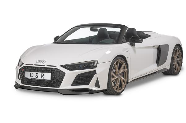 CSR Frontspoiler | Cup-Spoilerlippe mit ABE für Audi R8 (Typ 4S) CSL502-L schwarz matt (Lackierung erforderlich)