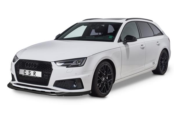 CSR Frontspoiler | Cup-Spoilerlippe mit ABE für Audi A4 B9 CSL503-C Carbon Look glänzend (keine Lackierung erforderlich)