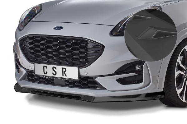 CSR Frontspoiler | Cup-Spoilerlippe mit ABE für Ford Puma ST-Line CSL504-L schwarz matt (Lackierung erforderlich)