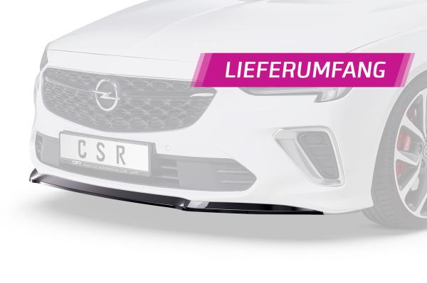 CSR Frontspoiler | Cup-Spoilerlippe mit ABE für Opel Insignia B Gsi CSL505-L schwarz matt (Lackierung erforderlich)