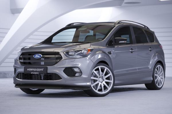 CSR Frontspoiler | Cup-Spoilerlippe mit ABE für Ford Kuga 2 CSL507-L schwarz matt (Lackierung erforderlich)