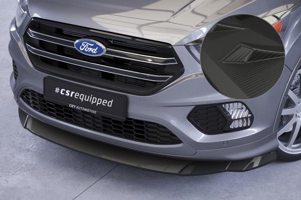 CSR Frontspoiler | Cup-Spoilerlippe mit ABE für Ford Kuga 2 CSL507-M Carbon Look matt strukturiert (keine Lackierung erforderlich)