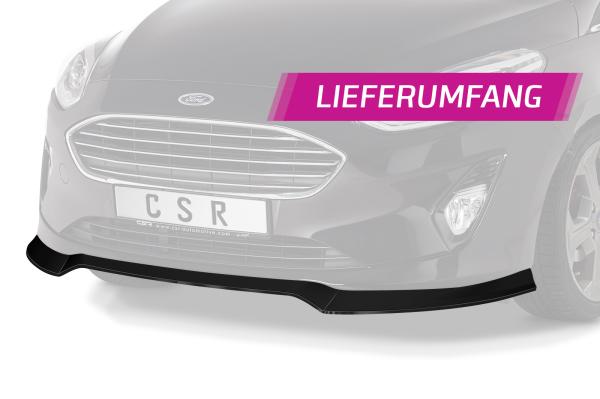 CSR Frontspoiler | Cup-Spoilerlippe mit ABE für Ford Fiesta MK8 CSL510-M Carbon Look matt strukturiert (keine Lackierung erforderlich)