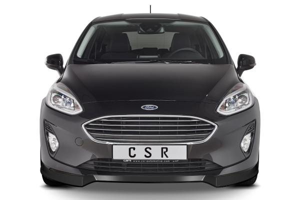 CSR Frontspoiler | Cup-Spoilerlippe mit ABE für Ford Fiesta MK8 CSL510-M Carbon Look matt strukturiert (keine Lackierung erforderlich)