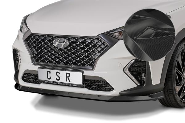 CSR Frontspoiler | Cup-Spoilerlippe mit ABE für Hyundai Tucson (TLE) N-Line CSL511-C Carbon Look Hochglanz (keine Lackierung erforderlich)