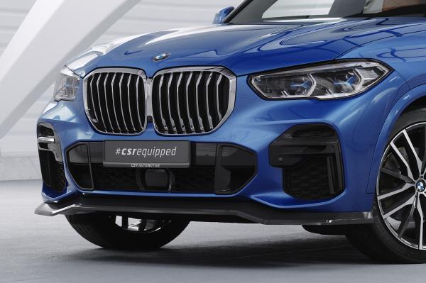 CSR Frontspoiler | Cup-Spoilerlippe mit ABE für BMW X5 (G05) M-Paket CSL513-C Carbon Look Hochglanz (keine Lackierung erforderlich)