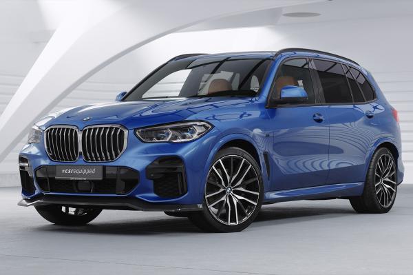 CSR Frontspoiler | Cup-Spoilerlippe mit ABE für BMW X5 (G05) M-Paket CSL513-C Carbon Look Hochglanz (keine Lackierung erforderlich)