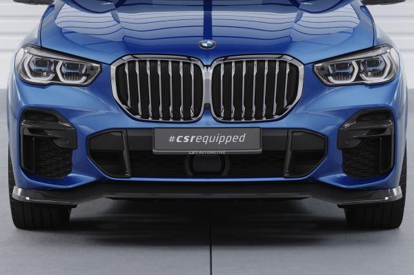CSR Frontspoiler | Cup-Spoilerlippe mit ABE für BMW X5 (G05) M-Paket CSL513-C Carbon Look Hochglanz (keine Lackierung erforderlich)