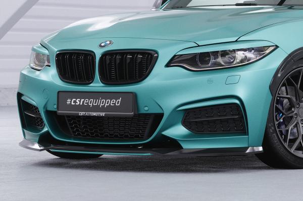 CSR Frontspoiler | Cup-Spoilerlippe mit ABE für BMW 2er (F22/F23) M-Paket CSL514-L schwarz matt (Lackierung erforderlich)