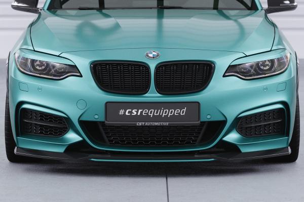CSR Frontspoiler | Cup-Spoilerlippe mit ABE für BMW 2er (F22/F23) M-Paket CSL514-L schwarz matt (Lackierung erforderlich)
