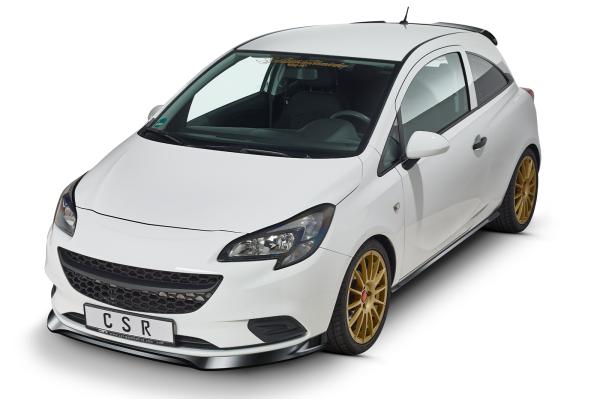 CSR Frontspoiler | Cup-Spoilerlippe mit ABE für Opel Corsa E CSL516-L schwarz matt (Lackierung erforderlich)