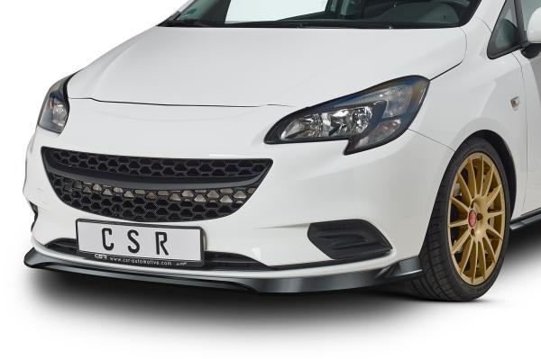 CSR Frontspoiler | Cup-Spoilerlippe mit ABE für Opel Corsa E CSL516-L schwarz matt (Lackierung erforderlich)