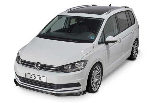 CSR Frontspoiler | Cup-Spoilerlippe mit ABE für VW Touran II (Typ 5T) CSL517-L schwarz matt (Lackierung erforderlich)