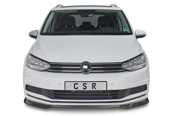 CSR Frontspoiler | Cup-Spoilerlippe mit ABE für VW Touran II (Typ 5T) CSL517-L schwarz matt (Lackierung erforderlich)