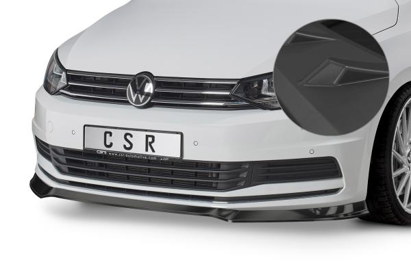 CSR Frontspoiler | Cup-Spoilerlippe mit ABE für VW Touran II (Typ 5T) CSL517-L schwarz matt (Lackierung erforderlich)