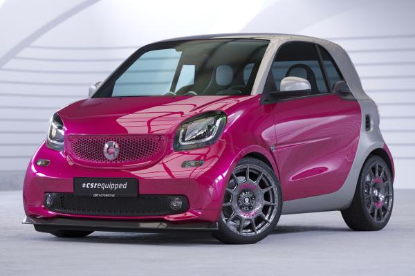 CSR Frontspoiler | Cup-Spoilerlippe mit ABE für Smart fortwo 453 CSL519-L schwarz matt (Lackierung erforderlich)