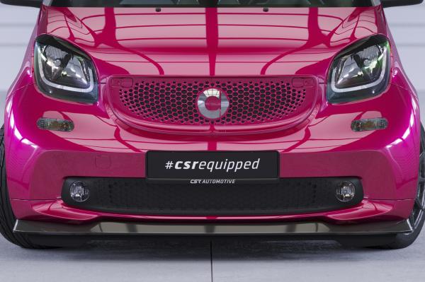 CSR Frontspoiler | Cup-Spoilerlippe mit ABE für Smart fortwo 453 CSL519-L schwarz matt (Lackierung erforderlich)