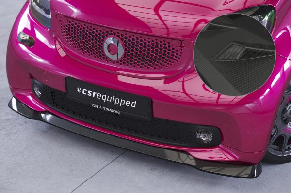 CSR Frontspoiler | Cup-Spoilerlippe mit ABE für Smart fortwo 453 CSL519-M Carbon Look matt strukturiert (keine Lackierung erforderlich)