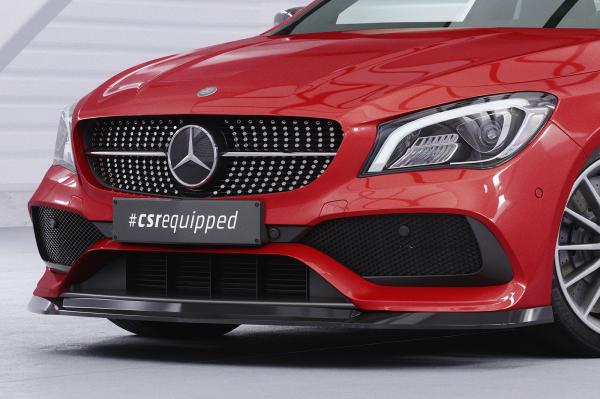 CSR Frontspoiler | Cup-Spoilerlippe mit ABE für Mercedes-Benz CLA 117 AMG-Line CSL522-C Carbon Look glänzend (keine Lackierung erforderlich)